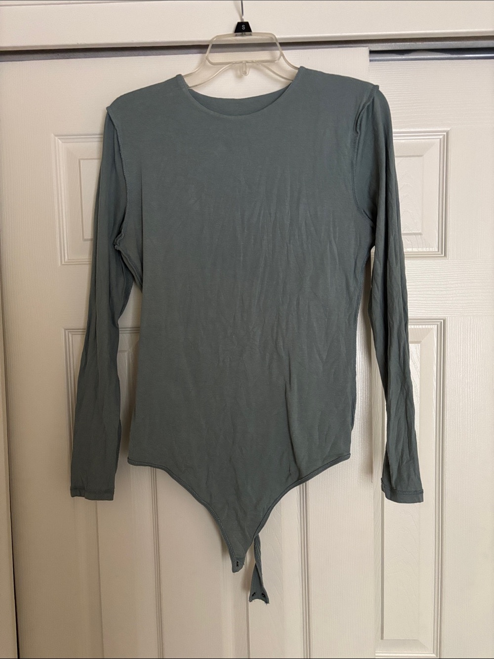 Abercrombie & Fitch Long-Sleeve Sage Green Bodysuit